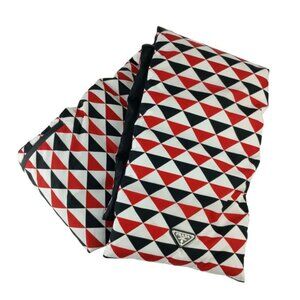 Prada Scarf Nylon Padded Black White Red